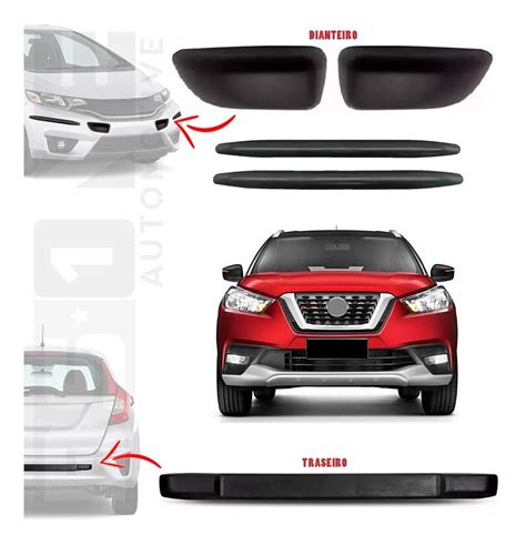 Kit Borrachão Batente Parachoque Nissan Kicks 2020 Parcelamento sem juros