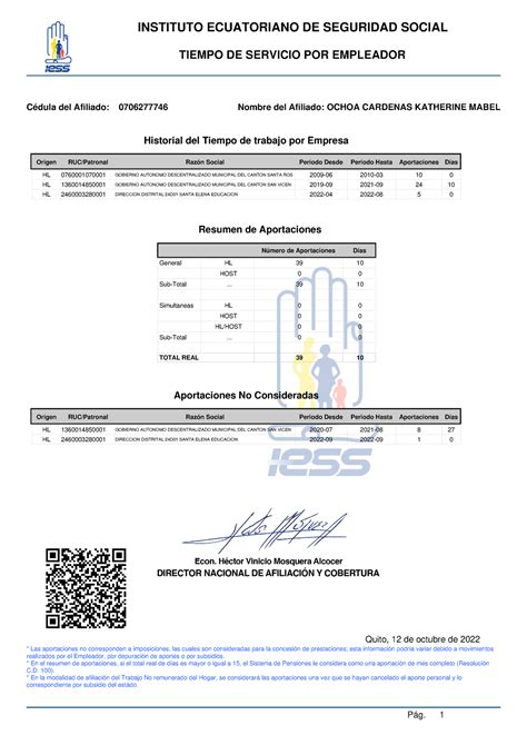 Iess Pdf Metodos INSTITUTO ECUATORIANO DE SEGURIDAD SOCIAL TIEMPO