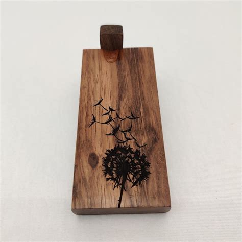 Cannonball Wood Dandelion One Hitter Dugout Stash Box Brass Etsy