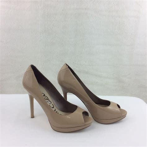 Sam Edelman Shoes Sam Edelman Peep Toe Platform Nude Pump Poshmark