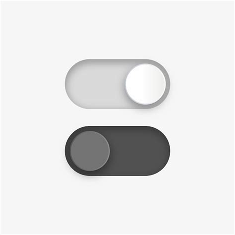 Premium Vector D Toggle Switch Buttons On And Off Icon In Black And