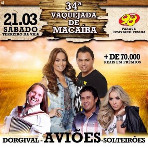 Agenda Rn 34ª Vaquejada De Macaíba Com Aviões Do Forró Dorgival