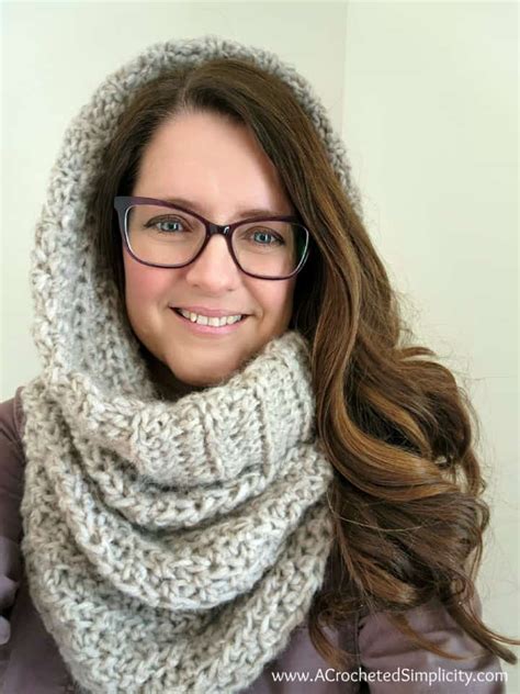 Easy Crochet Hooded Cowl A Crocheted Simplicity