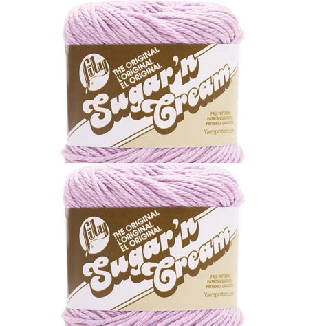 Spinrite Lily Sugar N Cream Yarn Solids Orchid Pack Of Piece