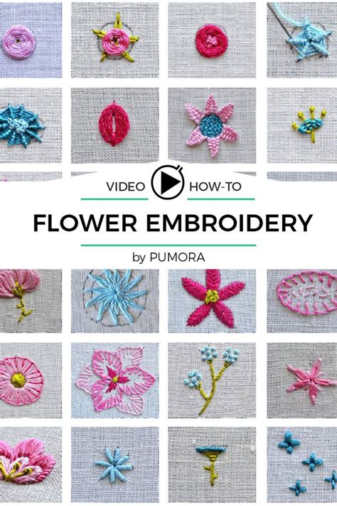 flower embroidery video tutorials - learn how to embroider modern ...