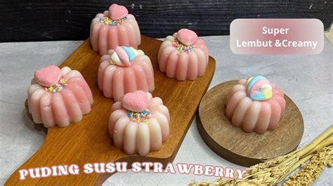 Puding Susu Strawberry Puding Cantik Ide Jualan Resep Puding