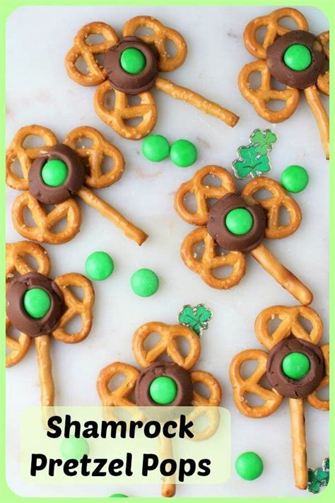 Shamrock Pretzel Pops Easy St Patricks Day Treats Kitchen Frau