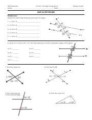 Unit A Test Review Guide Doc Pdf Gse Geometry Unit A Triangle