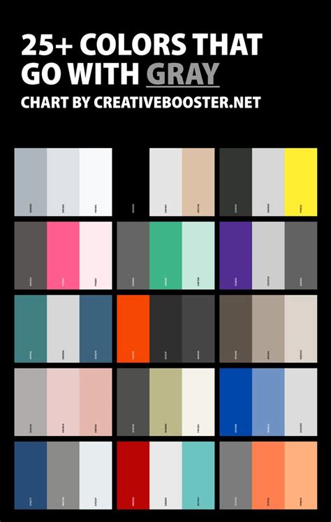 25+ Best Colors That Go With Gray (Color Palettes) | Colours that go ...