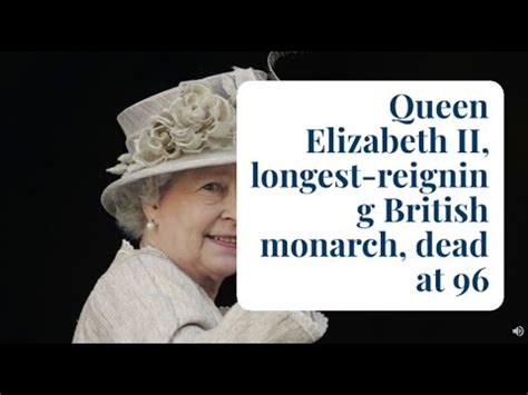 Queen Elizabeth II Longest Reigning British Monarch Dead At 96 YouTube