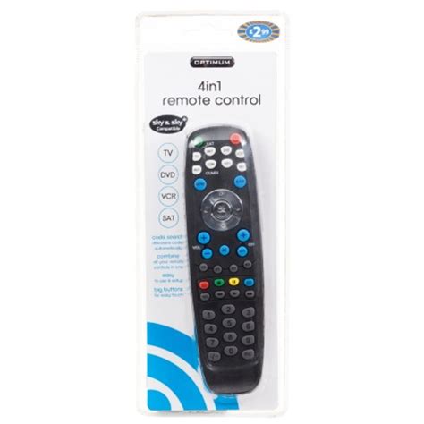 Optimum 4 in 1 Remote Control £1.50 @ B&M - HotUKDeals