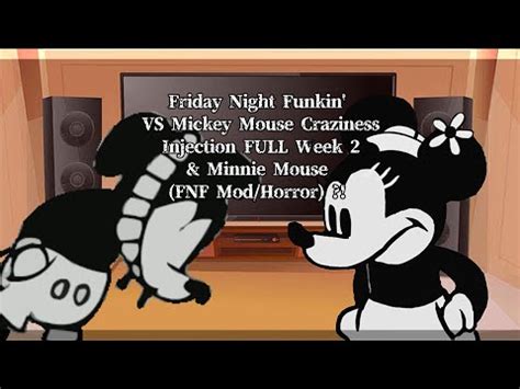 Friday Night Funkin Mod Characters Reacts Vs Mickey Mouse Craziness