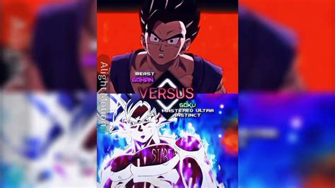 Beast Gohan Vs Mui Goku Battle Youtube