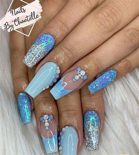 43 Stunning Ways To Wear Baby Blue Nails Page 4 Of 4 Stayglam