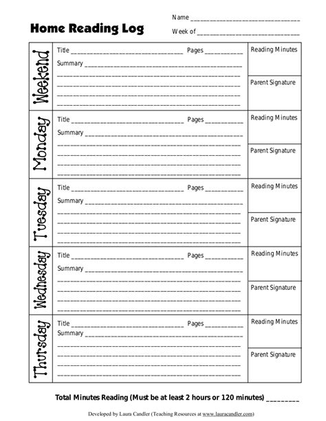 Printable Reading Log 48 Examples Format Pdf