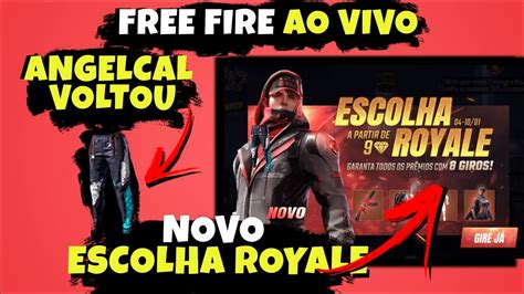 FREE FIRE AO VIVO PRIMEIRA DO ANO ANGELICAL CHEGANDO NOVO