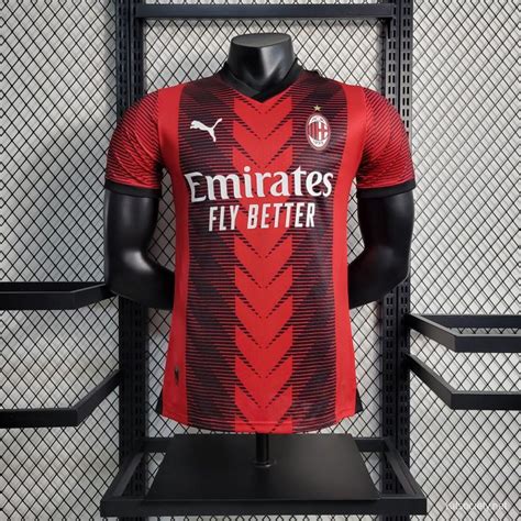 Player Version 23 24 AC Milan Home Jersey Kitsociety