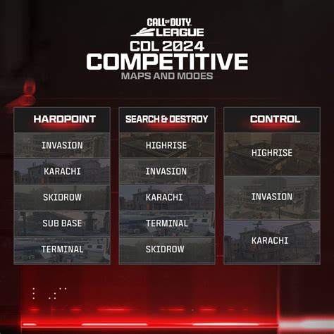 CDL 2024 Competitive Maps and Modes : r/CoDCompetitive