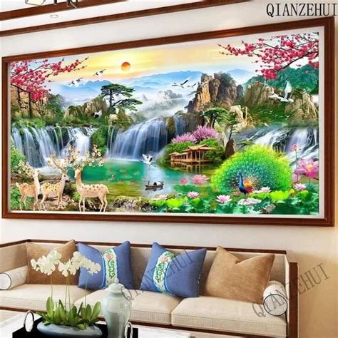 Peinture Diamant Adulte Paysage Diamond Painting Automne Broderie