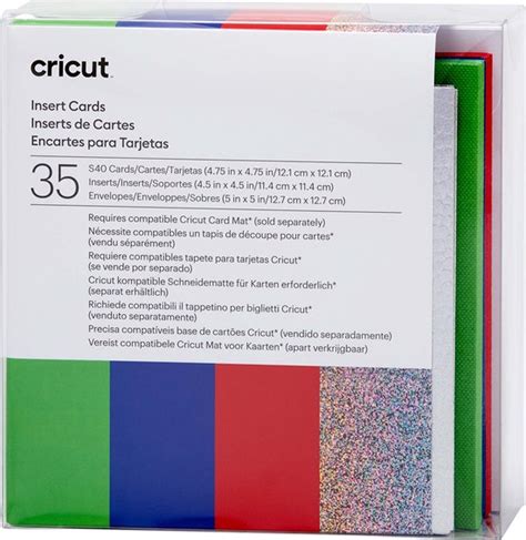 Cricut Insert Cards Rainbow S Cm X Cm Pack Bol