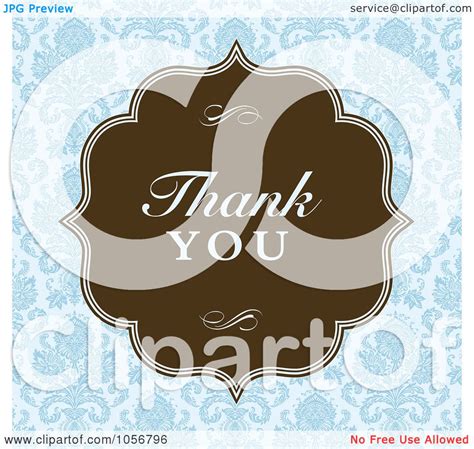 Royalty Free Vector Clip Art Illustration Of A Brown Thank You Frame