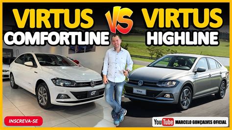 Novos Virtus COMFORTLINE VS Virtus HIGHLINE veja as diferenças 7 mil