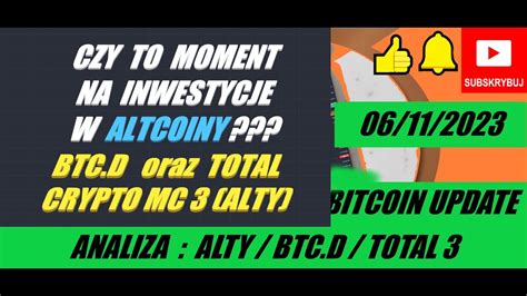 KRYPTOWALUTY ANALIZA 06 11 2023 BITCOIN UPDATE BITCOIN ANALIZA