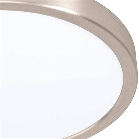 Eglo Fueva 5 Satin Nickel Round Integrated LED Flush Light Wilko