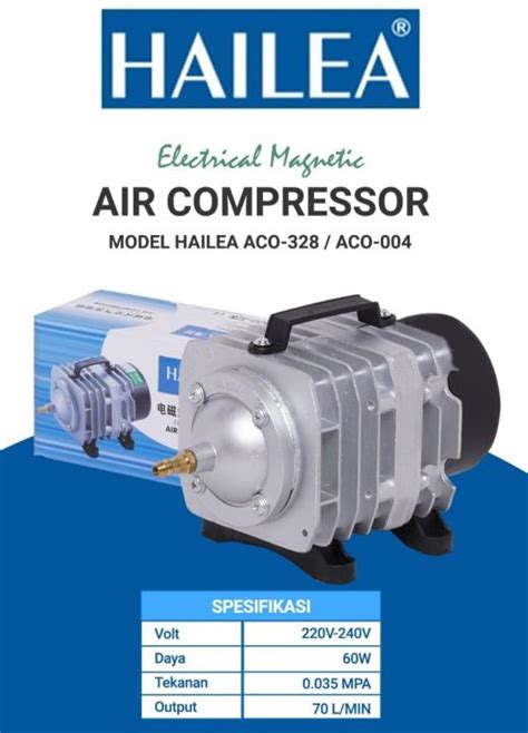 HAILEA ACO-328 ELECTROMAGNETIC AIR COMPRESSOR PUMP AERATOR POMPA UDARA ...