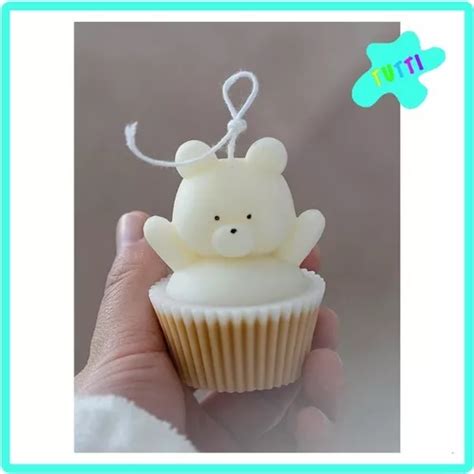 Molde Silicon Oso Cupcake Muffin Vela Jab N Resina Meses Sin Intereses