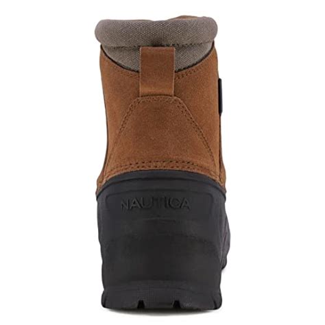 Nautica Mens Duck Boots Waterproof Shell With Zipper Insulated Snow Boot Tide Water Brown 8