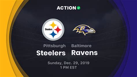 Steelers Vs Ravens Betting Odds Predictions Picks December 29 2019