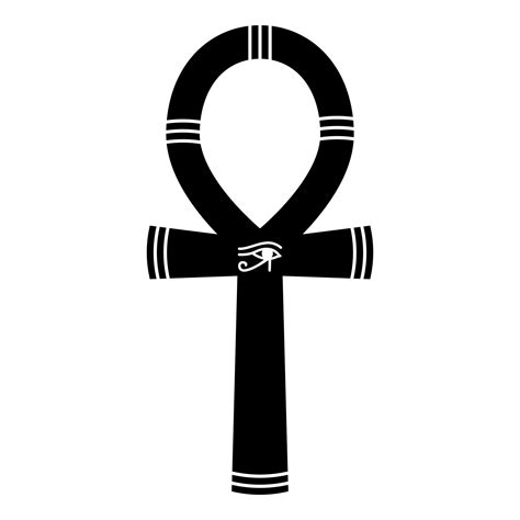 Ic Ne Ankh Gyptienne Symbole Occulte Noir Immortalit Avec Eye Horus