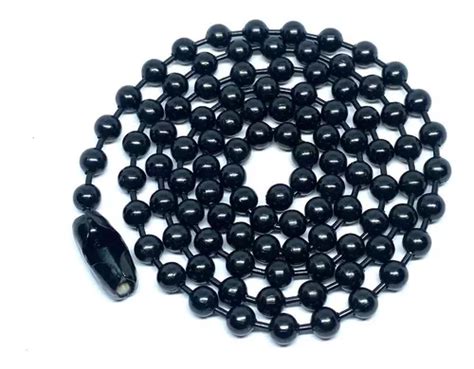 Cadena Tipo Bola Militar 4mm Acero Inoxidable Negro 60 Cm MercadoLibre