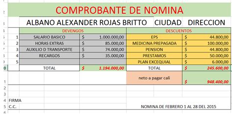 Ejemplo De Liquidacion De Nomina Con El Salario Minimo Opciones De