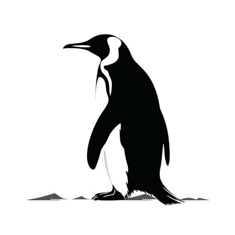 Premium AI Image A Silhouette Penguin Standing On Its Hind Legs