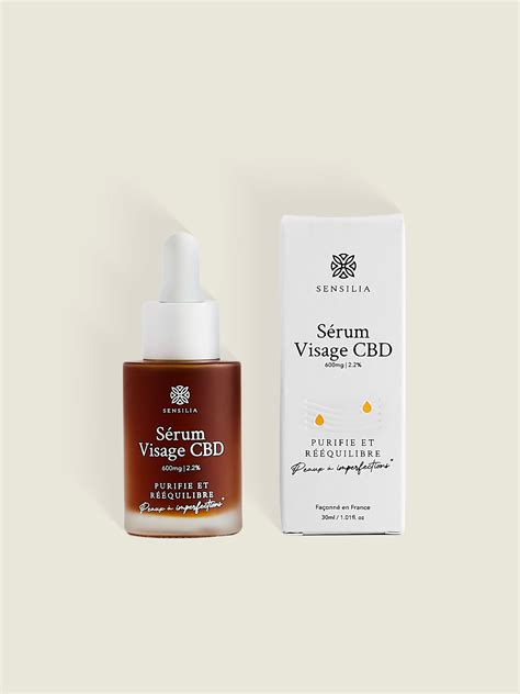 Sérum Visage CBD Equilibrant Peaux Mixtes Grasse Laboratoire Sensilia