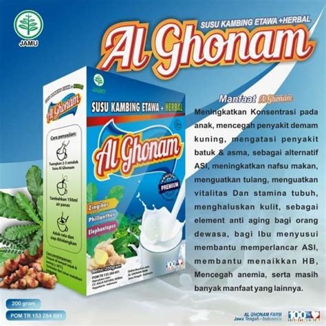 Jual Alghonam Susu Kambing Etawa Herbal Original Shopee Indonesia