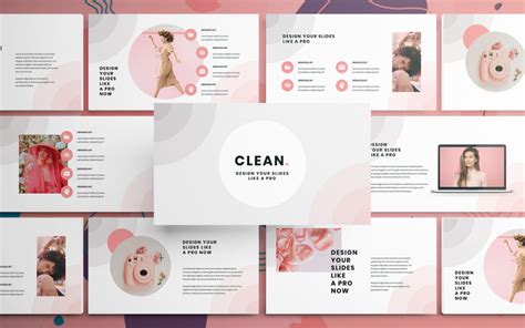 Professional Pink PowerPoint template - TemplateMonster