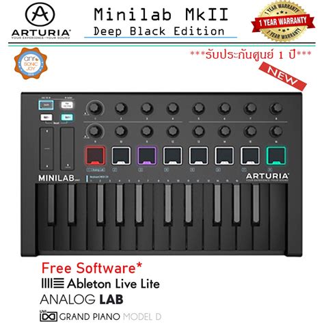 Arturia MiniLab MkII Deep Black MkII Midi Keyboard ขนาด 25 คย แบบ