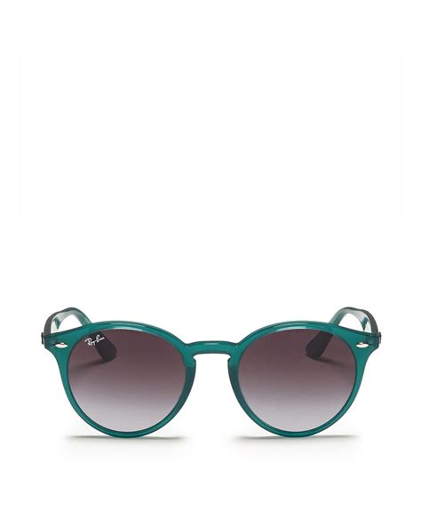 Ray Ban Rb2180 Round Frame Acetate Sunglasses In Green Lyst