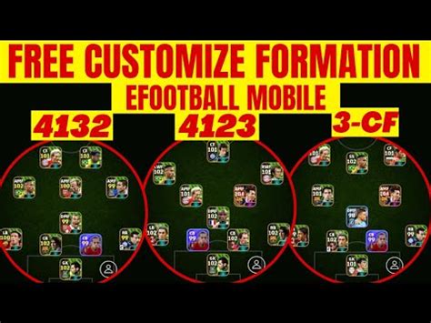 4 1 2 3 4 1 3 2 3 CF FORMATIONS FREE CUSTOMIZE IN EFootball 2024