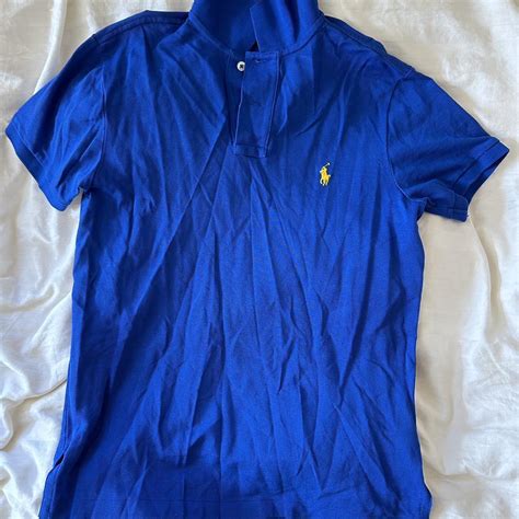 Dark Blue Ralph Lauren Polo Shirt In Excellent Depop