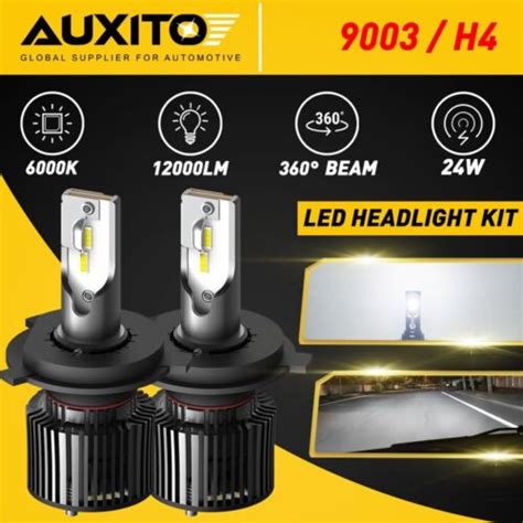 AUXITO H4 9003 LED Headlight Bulbs Hi Low Beam Conversion Kit 6000K