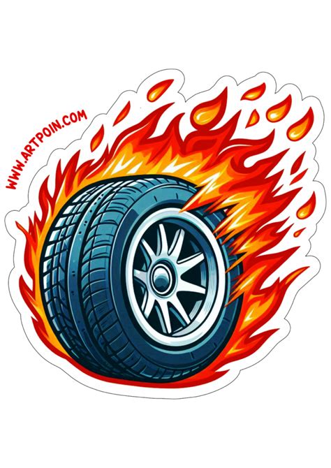 Hot Wheels Pneu Pegando Fogo Logo Imagem Contorno Desenho Simples