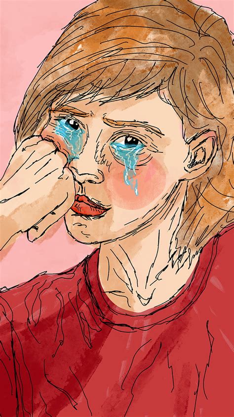 2k Free Download Totally Sad Crying Girl Drawing Emotional Girl