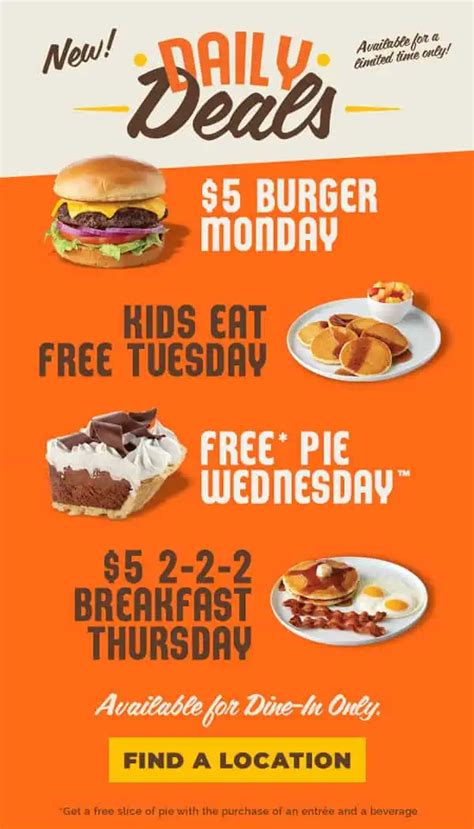 Village Inn Offers Daily Deals On Burgers Breakfast Pie And More