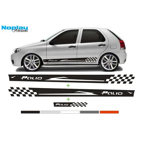 Faixas Fiat Palio Siena Adesivos Laterais Tuning Sport Shopee Brasil