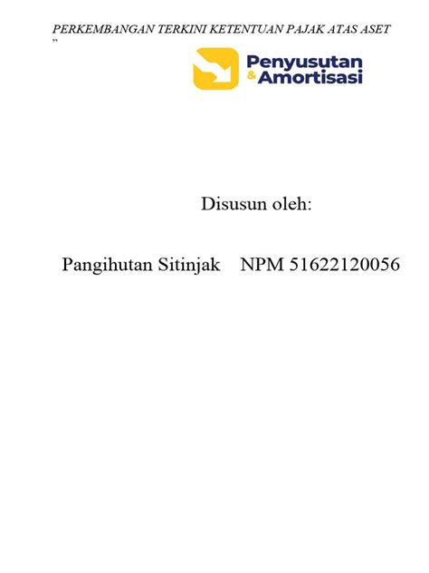 Makalah Akuntansi Pajak Atas Aset Tetap Pdf