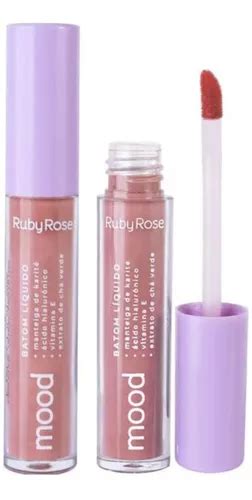 Batom Líquido Gloss Nude Matte Admiration Ruby Rose Mood MercadoLivre